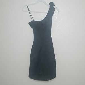 Black one shoulder dress